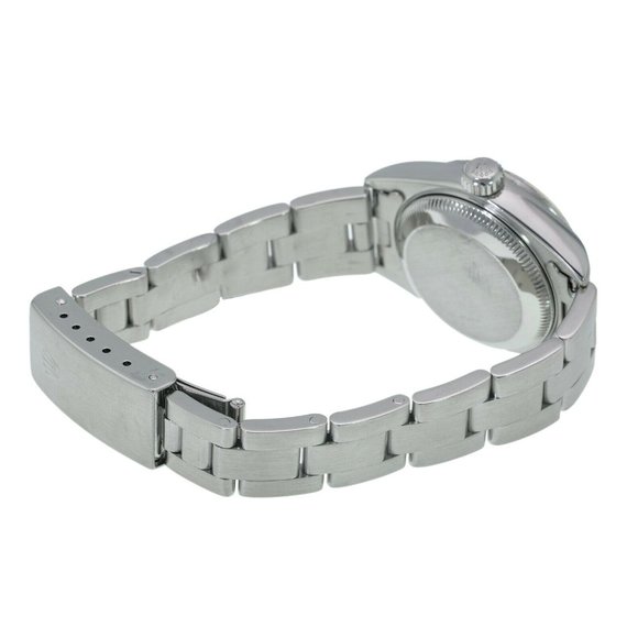 ROLEX DATEJUST 26 MM BLACK INDEX DIAL STAINLESS STEEL FLUTED OYSTER WATCH 79240 - Picture 7 of 10